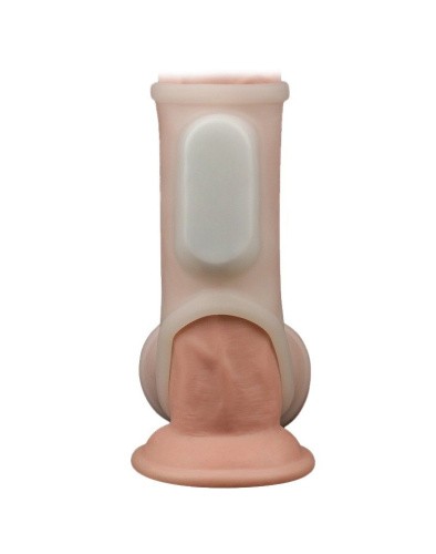 LoveToy Vibrating Silk Knights Ring - гладка стимулююча вібронасадка на член, 12 см (білий) - купити в Києві, Україні
